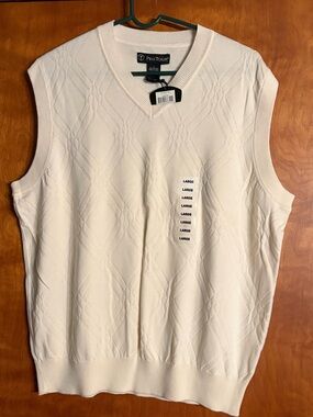 Pro Tour Vest Cream Large 100% Cotton NWT